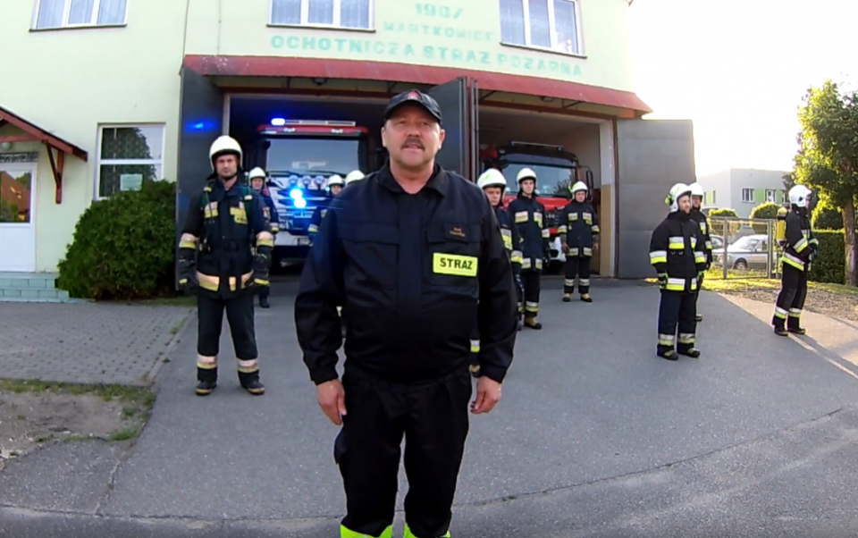 Strażacy z OSP Wartkowice włączyli się do akcji #GaszynChallenge