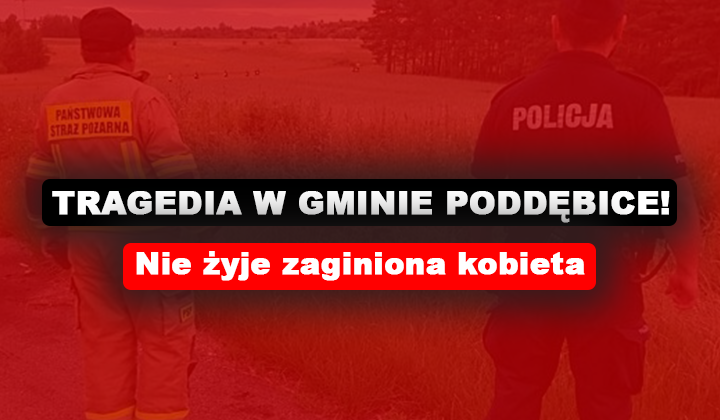 Tragiczne odkrycie w gminie Poddębice. Odnaleziono ciało poszukiwanej kobiety