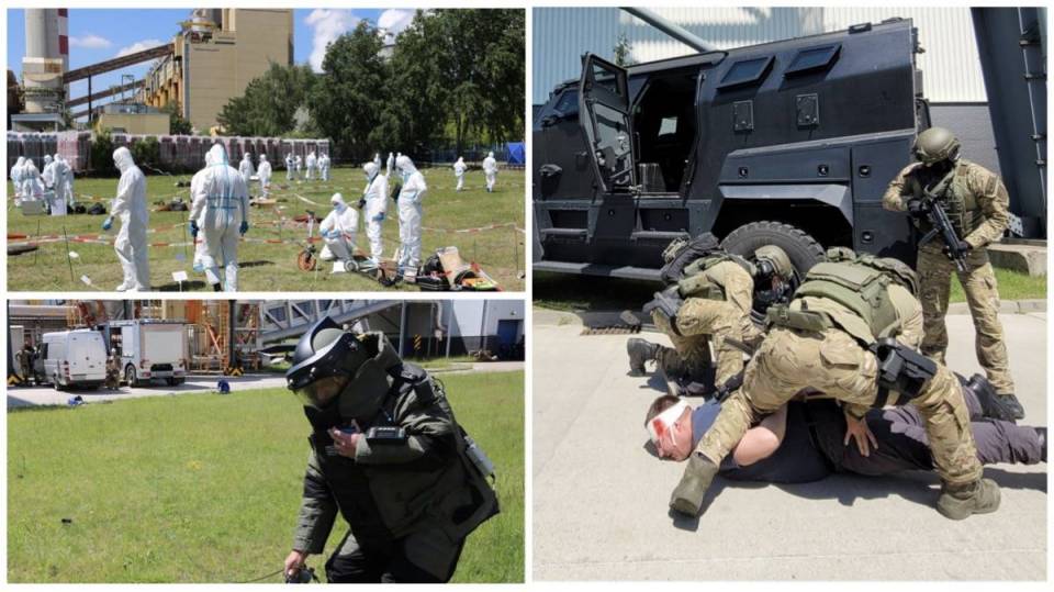 Ogrom służb w akcji w Elektrowni Bełchatów! Policjanci, pirotechnicy, kontrterroryści i strażacy. Co się działo? [Foto]