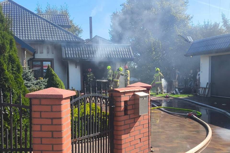 Pożar w miejscowości Wilkowice. Nieszczelność kotła centralnego ogrzewania mogła doprowadzić do tragedii